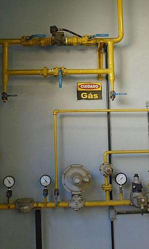 inspeção em tubulação de gás